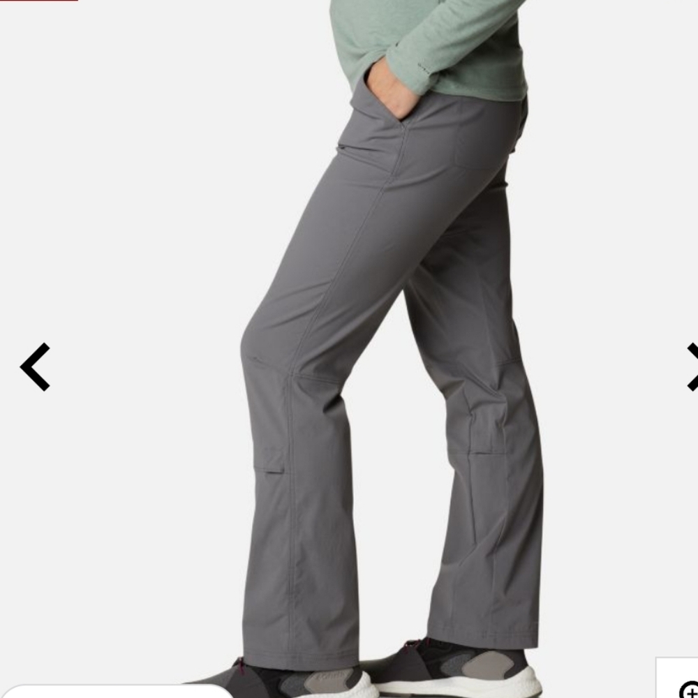 Columbia Sportswear Saturday Trails Roll-Up Pant City Grey Women's size 14